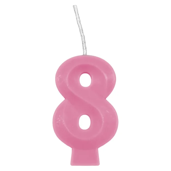 Vela Candy nº8 rosa